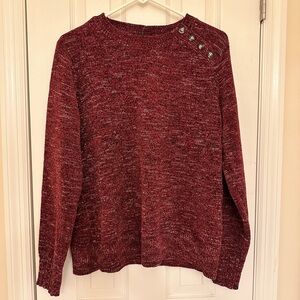 Women's Maroon Crew Neck Sweater